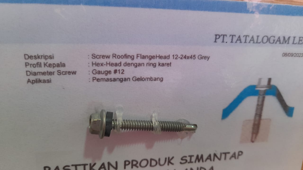 SCREW ROOFING FLANGEHEAD 12 - 24 X 45