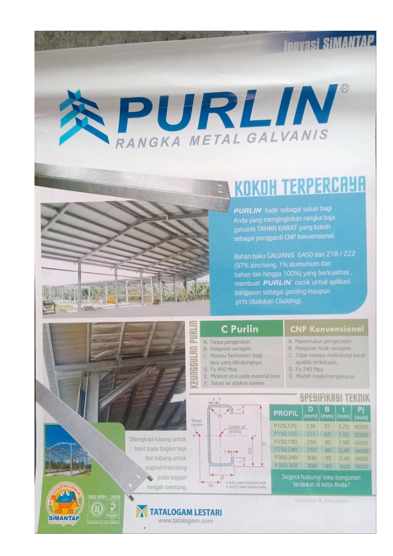 PURLIN (PR) 243 - C125.125 X 6000 MM