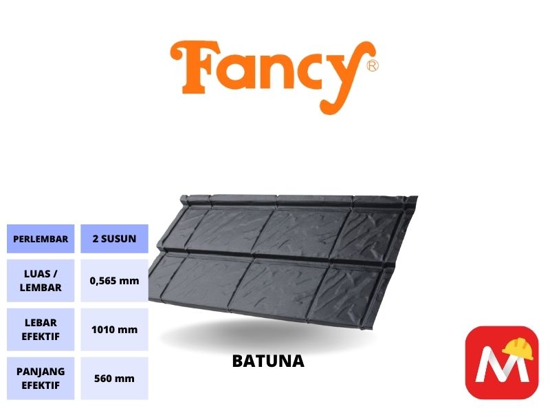 GENTENG FANCY 2 SUSUN BATUNA HITAM