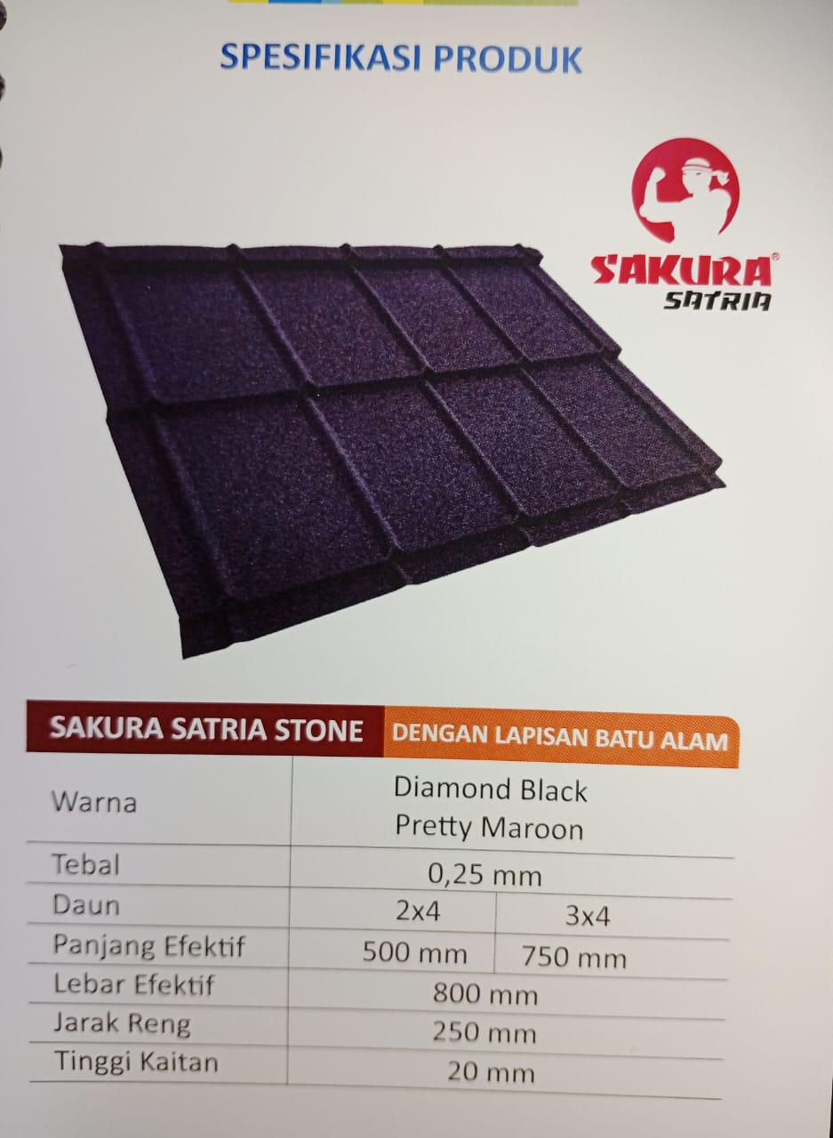 GENTENG SAKURA SATRIA A 2X4 BLACK